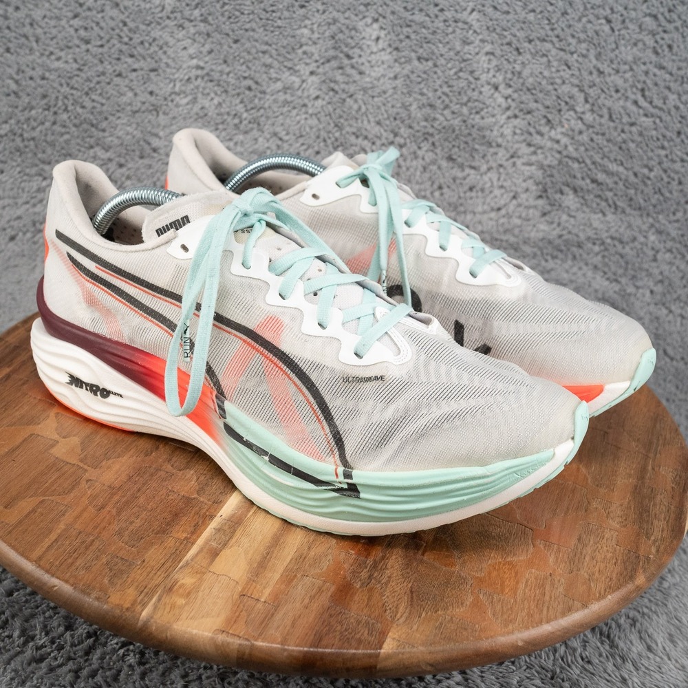 PUMA x HYROX Deviate NITRO Elite 3 in the Glowing Red/PUMA White/Mint Melt Sz 11